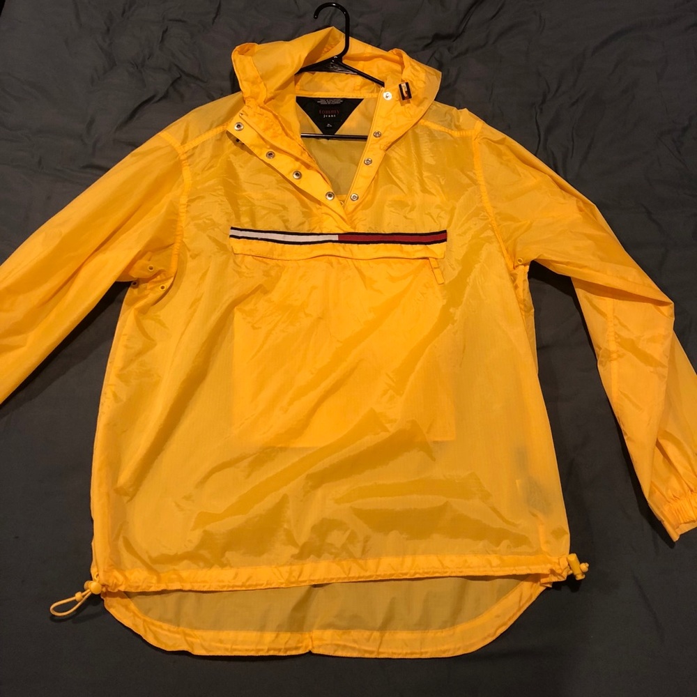 VTG 90s Tommy Jeans Yellow WindBreaker Hilfiger